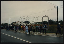 Caminhada popular.