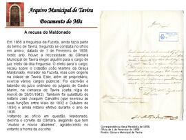 Documento do mês de novembro de 2012 - A recusa do Maldonado