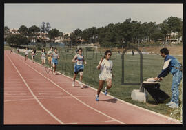 Prova de atletismo feminino.