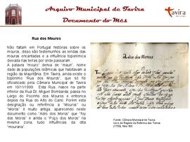 Documento do mês de agosto de 2012 - Rua dos Mouros