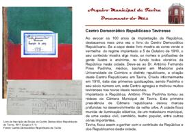 Documento do mês de outubro de 2010 - Centro Democrático Republicano Tavirense