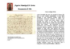 Documento do mês de março de 2014 - Foros e antigos ofícios